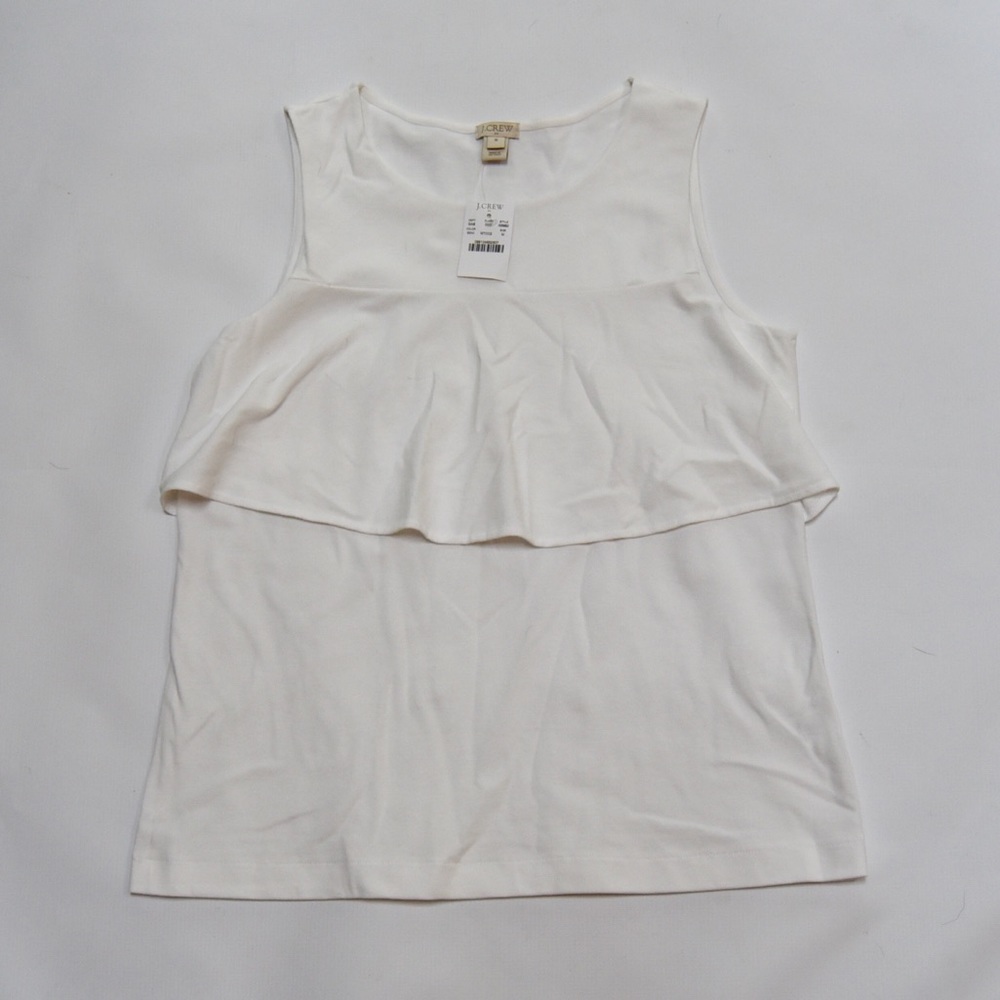 J.Crew Factory White Sleeveless Blouse Size M